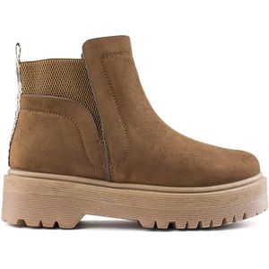 Lug sole platform booties